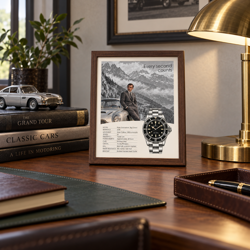 Every Second Counts - Rolex Submariner 6538 Poster