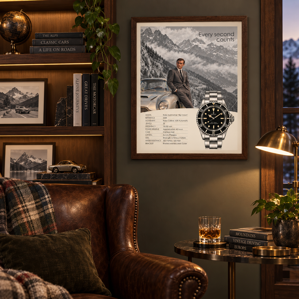 Every Second Counts - Rolex Submariner 6538 Poster