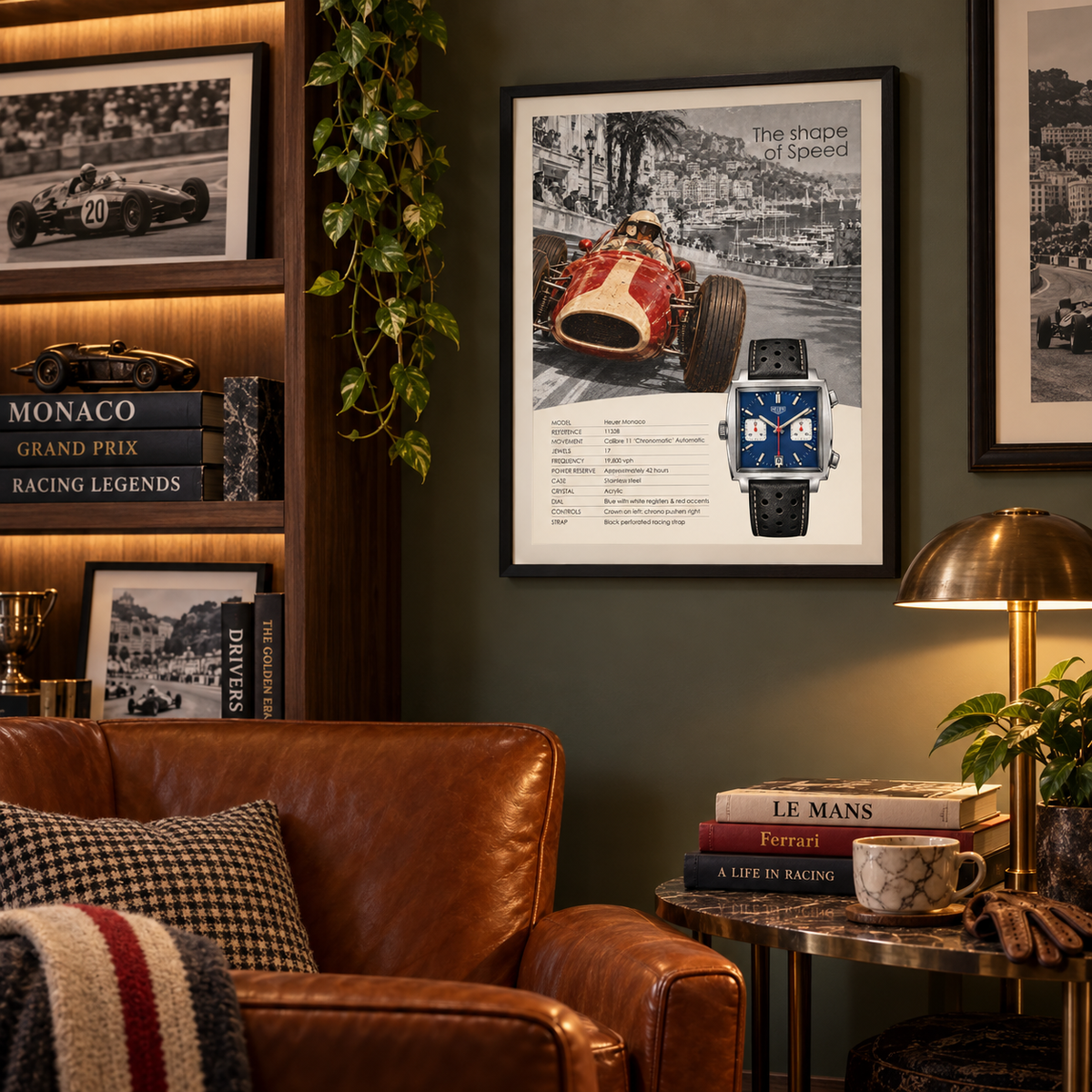 The Shape of Speed - Heuer Monaco 1133B Poster