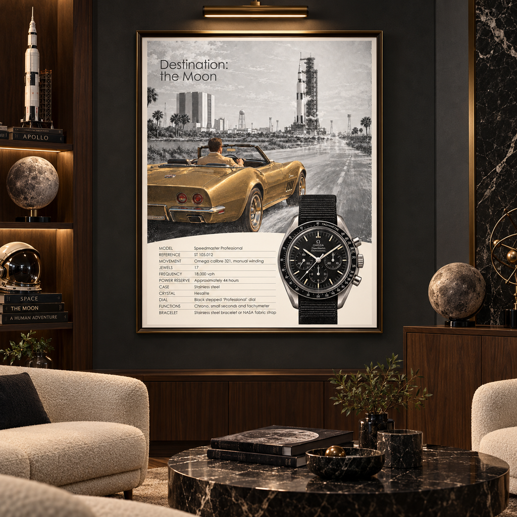 Destination The Moon - Omega Speedmaster Professional Poster