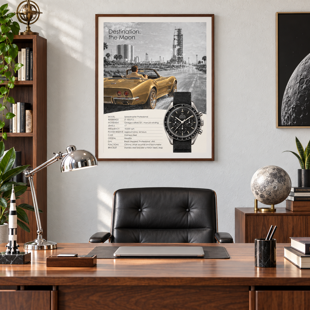 Destination The Moon - Omega Speedmaster Professional Poster