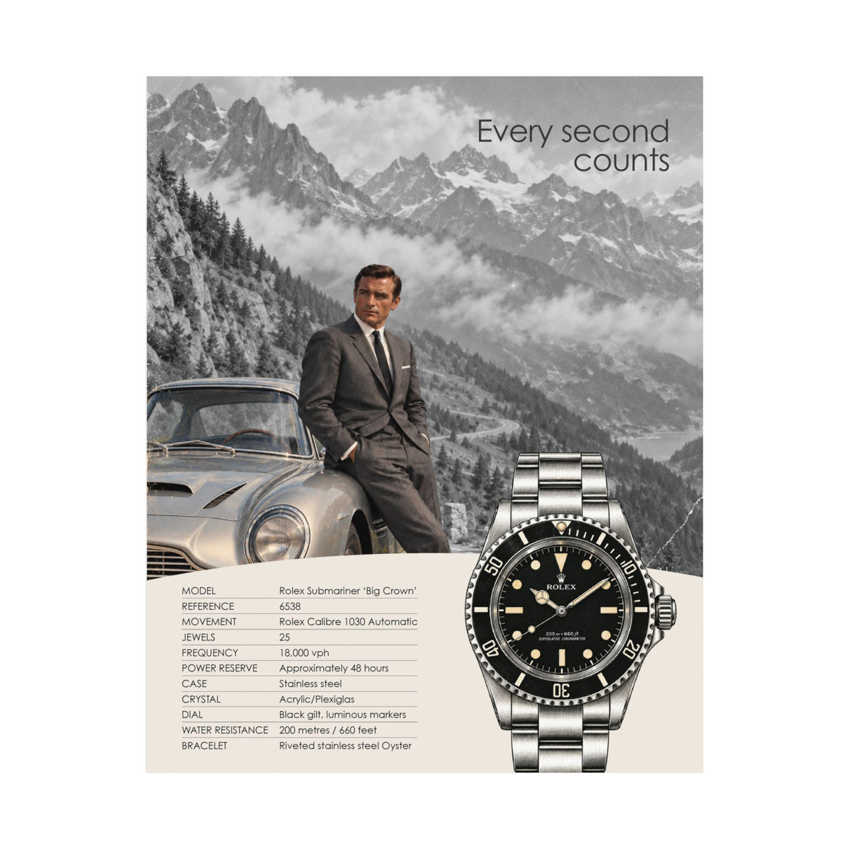Every Second Counts - Rolex Submariner 6538
